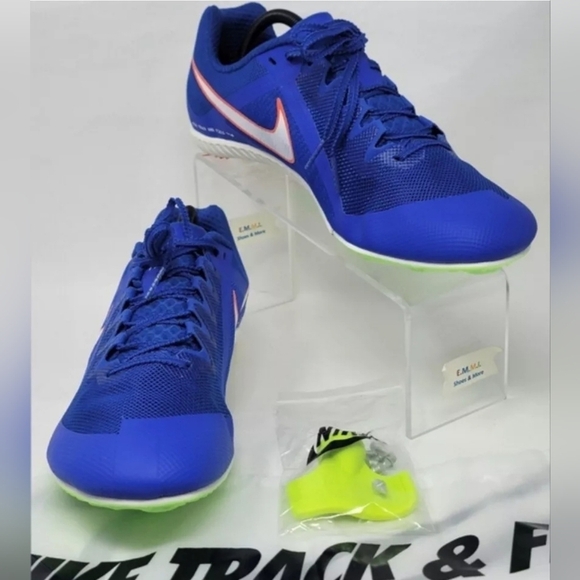 Nike Men's Sz 11.5 Zoom Rival Sprint Track Field Spikes Blue 2023 DC8753-401 New - Picture 1 of 12